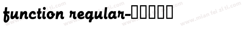 function regular字体转换